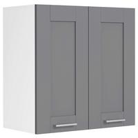 Kuhinjska Zgornja Omarica Colura, Bela, Antracit, Š 60cm - srebrne barve/bela, Trend, umetna masa/leseni material (60/60/31cm) - MID.YOU