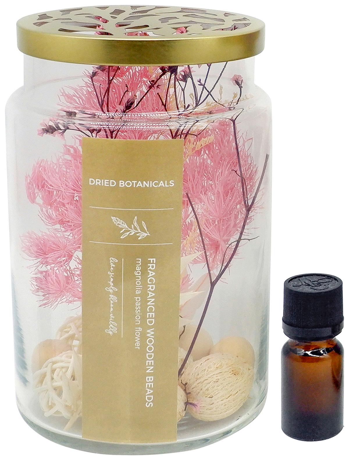 Potpourri Üvegben Fiore - pink/rózsaszín, Romantik / Landhaus, Üveg/természetes anyagok (11,3/17,5cm) - Modern Living