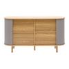 SIDEBOARD ARVID -EXKLUSIV- - grå/naturfärgad, Modern, trämaterial/trä (140/75/40cm) - Mömax