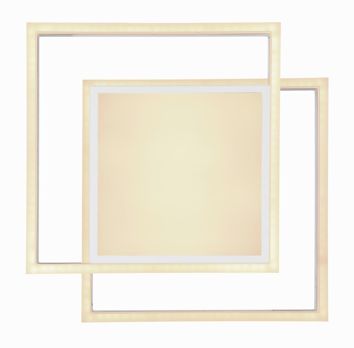 LED-Deckenleuchte Squares Opal/Weiß max. 22 Watt - Opal/Weiß, Basics, Kunststoff/Metall (41,5/41,5/10,5cm) - Globo