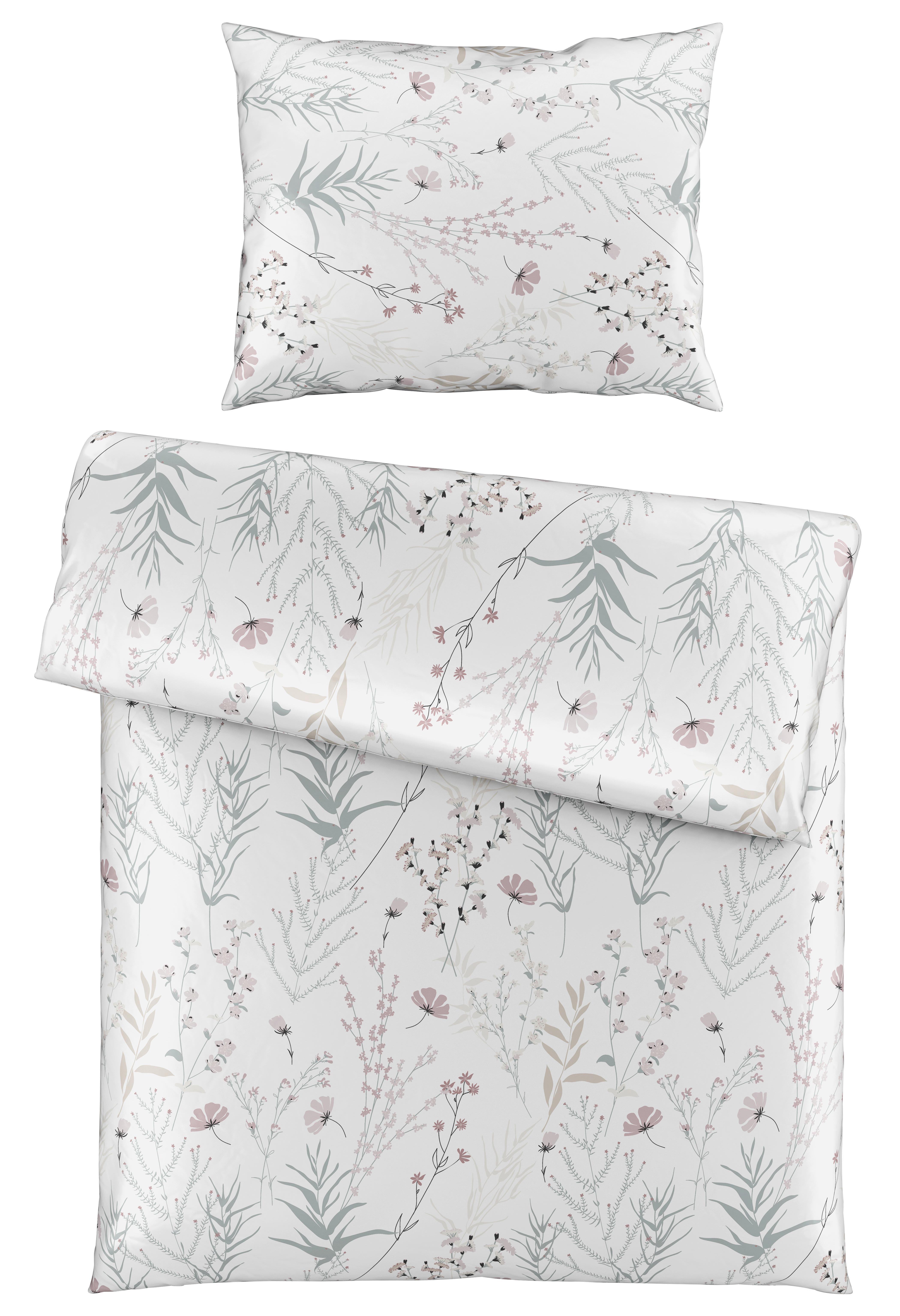 Bettwäsche Lina XL Weiß ca. 140x220cm - Weiß, KONVENTIONELL, Textil (140/220cm) - Mömax