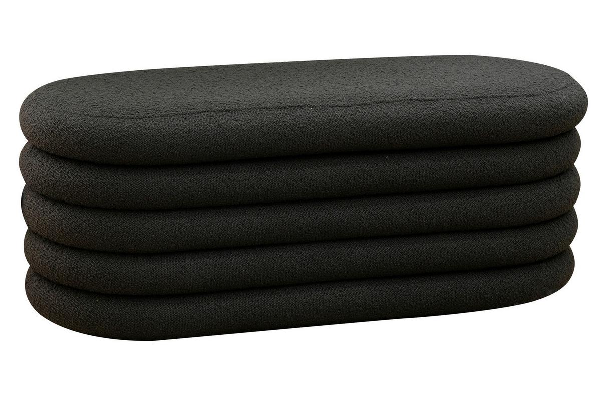 Klop Bouclé, Antracit - antracit, Moderno, tekstil (108/42/45cm) - Livetastic