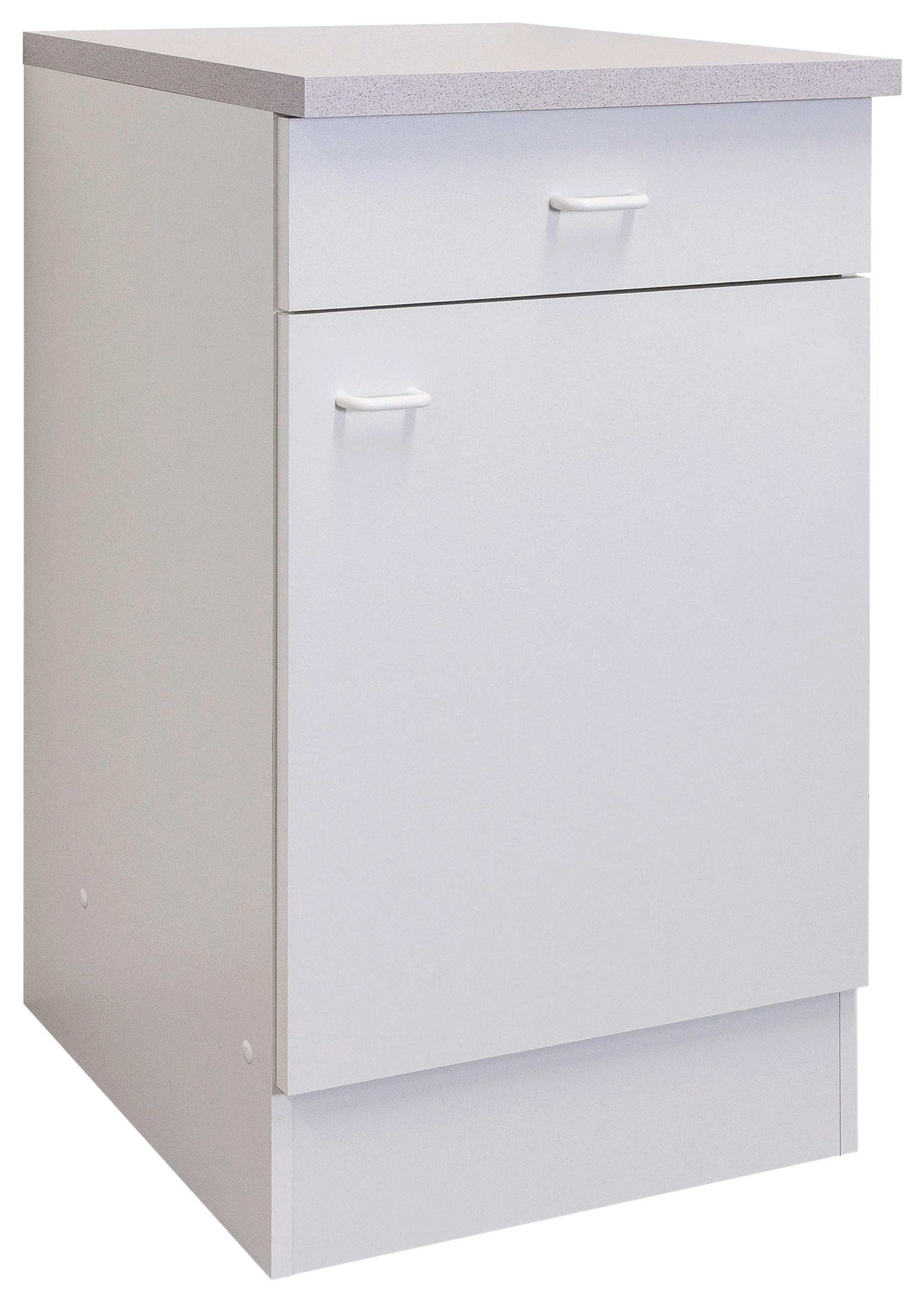 Kuhinjski Donji Element Speed Us 50-50 W - bijela/svijetlo siva, Konvencionalno, drvni materijal/plastika (50/85/50cm) - Based