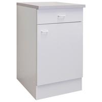 Küchenunterschrank Speed Weiß - Hellgrau/Weiß, KONVENTIONELL, Holzwerkstoff/Kunststoff (50/85/50cm)