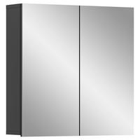 Omara Z Ogledalom Soft, Siva, Visoki Sijaj - Moderno, steklo/leseni material (60/60/15cm) - MID.YOU