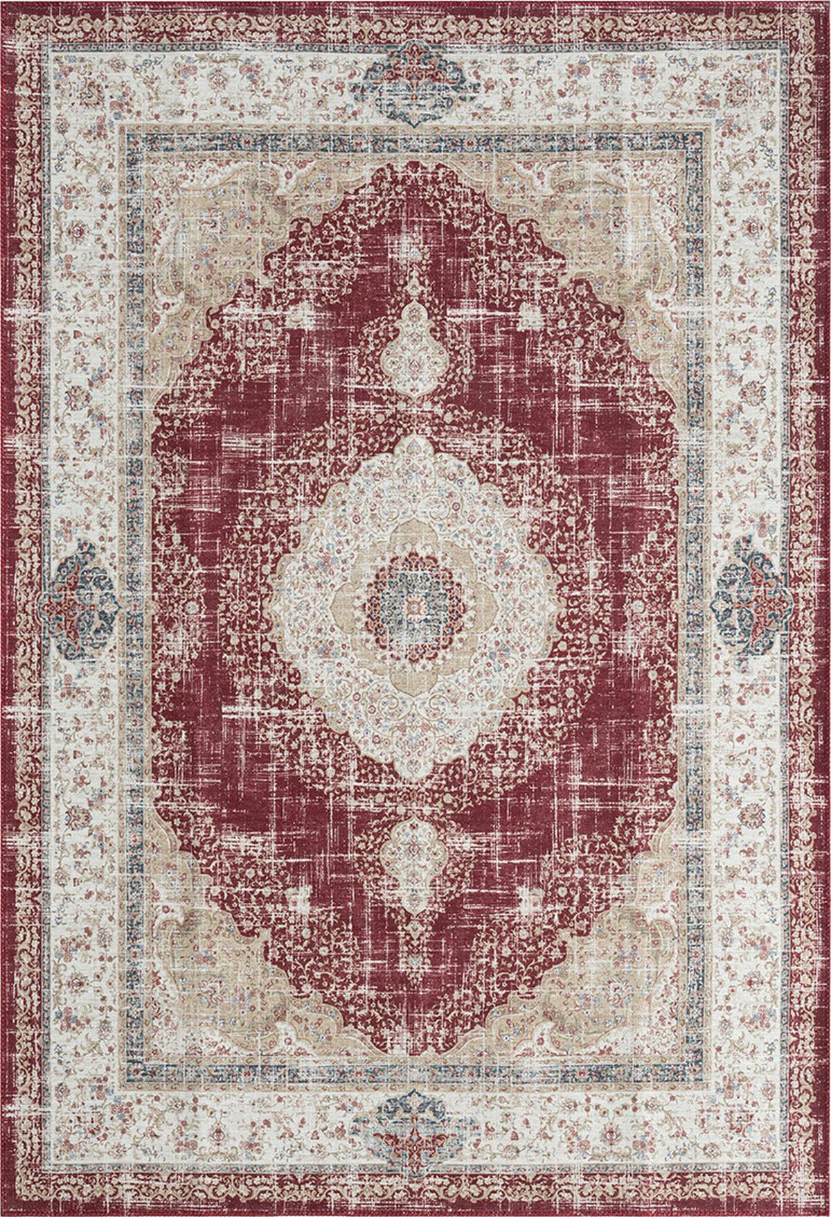 Flachwebteppich Olivia 1 in Rot ca. 80x200cm - Rot, KONVENTIONELL, Textil (80/200cm) - Mömax