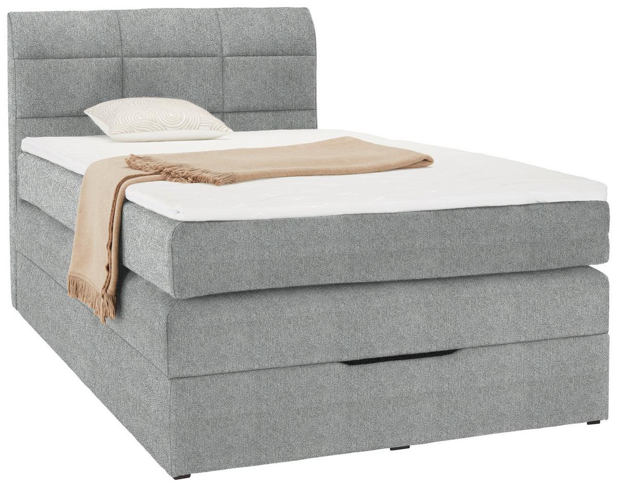 Boxspringbett Runner in Fango ca. 100x200cm - Fango/Schwarz, Kunststoff/Textil (100/200cm) - Mömax