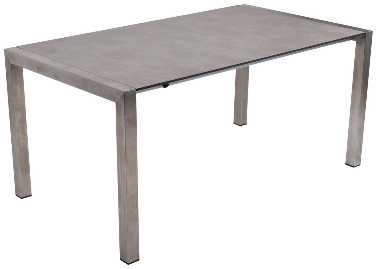 Ausziehtisch Sienna Grau ca. 267x92 cm - Grau, Basics, Kunststoff/Metall (267/75/92cm) - Gardenson
