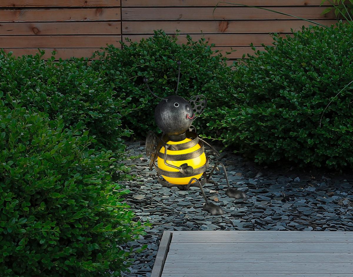 Solarna Svjetiljka Pčela - žuta, Basics, plastika (21,5/17,5/25cm) - Globo