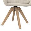 STOL MED ARMSTÖD JUANA - cremefärgad/naturfärgad, Modern, trä/textil (61/93/65cm) - Bessagi Home