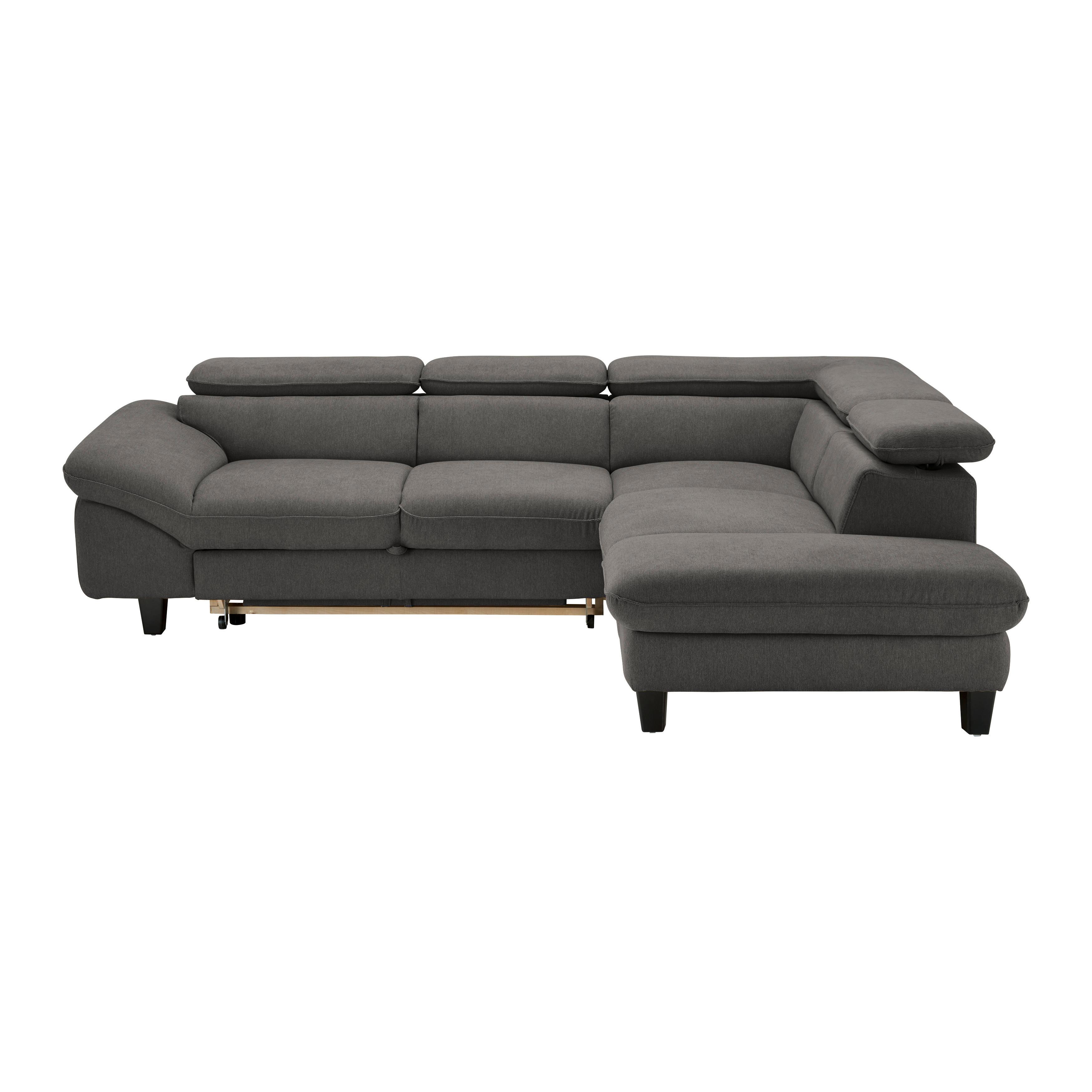 Sedežna Garnitura Pilot - antracit, Moderno, tekstil/les (266/73/108-214cm) - Bessagi Home