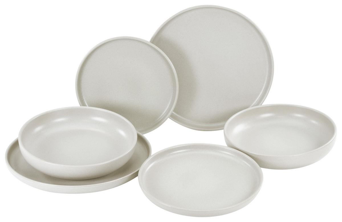 ZASTAWA STOŁOWA UNO OFFWHITE - biały, Basics, ceramika - Creatable