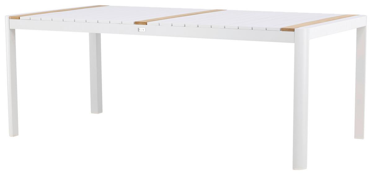 GARTENTISCH TOGO - Weiß, KONVENTIONELL, Holz/Metall (100/75/200cm) - Gardenson