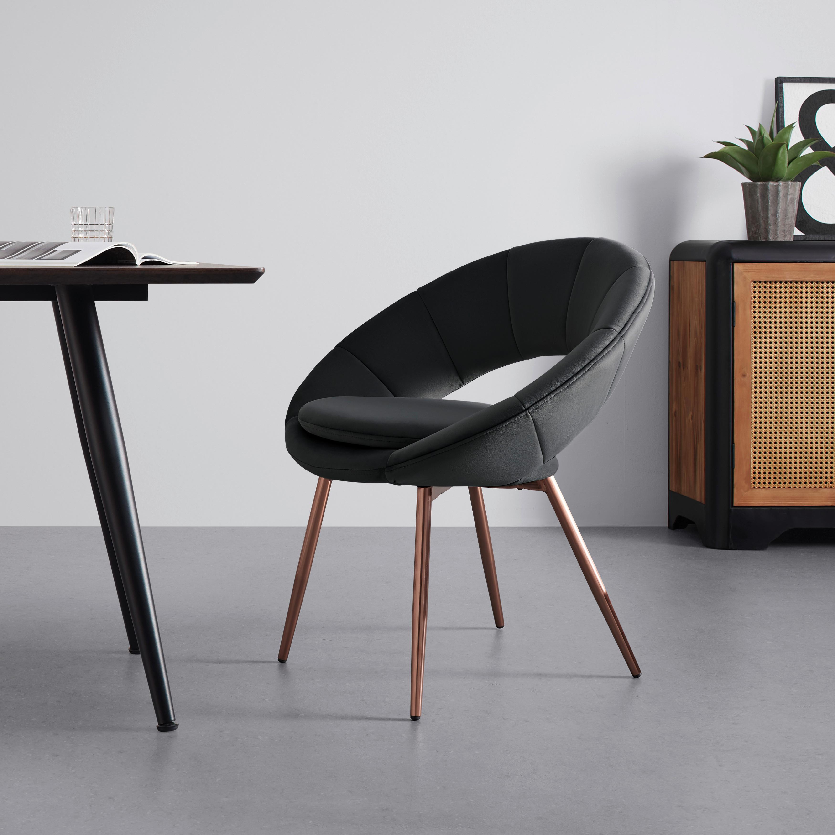 Szék Levi - sötétszürke, Modern, textil/fa (67/74/60.5cm) - Bessagi Home
