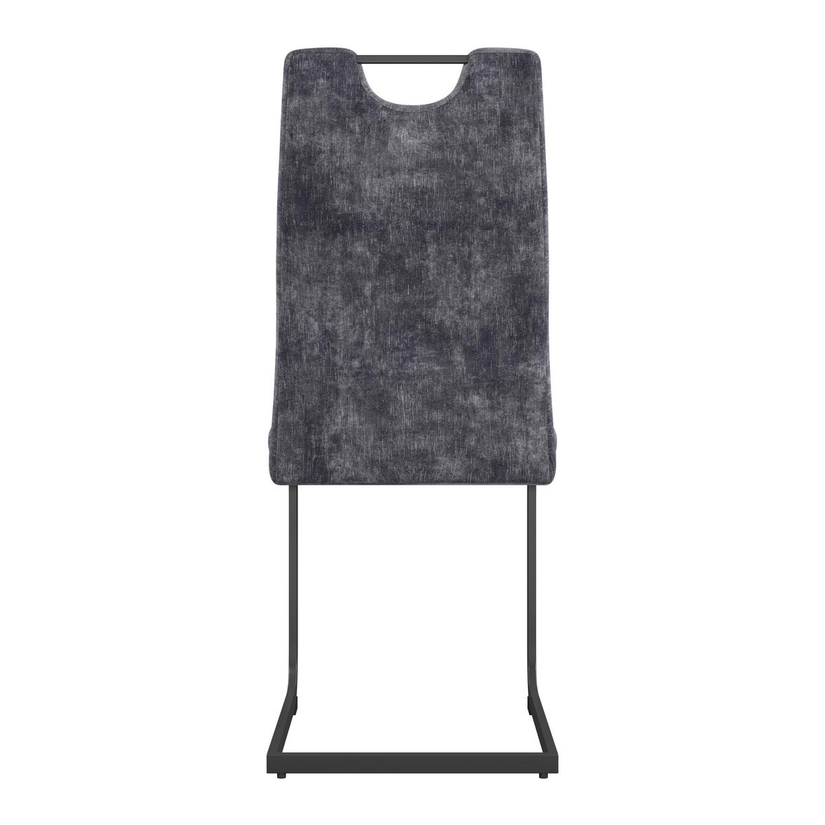 Nihajni Stol Melbourne, Siva - siva/črna, Moderno, kovina/tekstil (44/101/58cm)