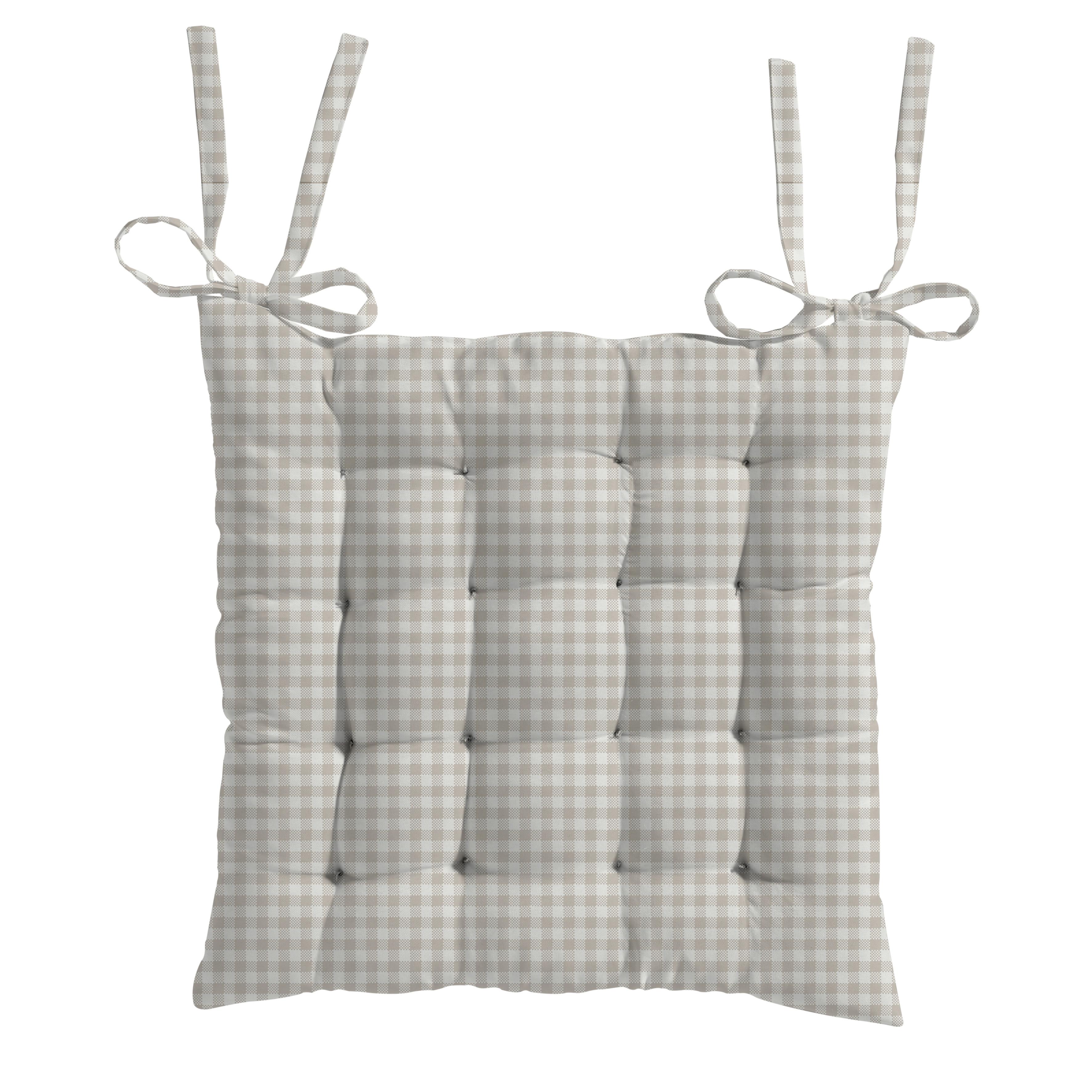 Pernă pentru șezut Vichy, cca. 40x40cm - alb, textil (40/40cm)