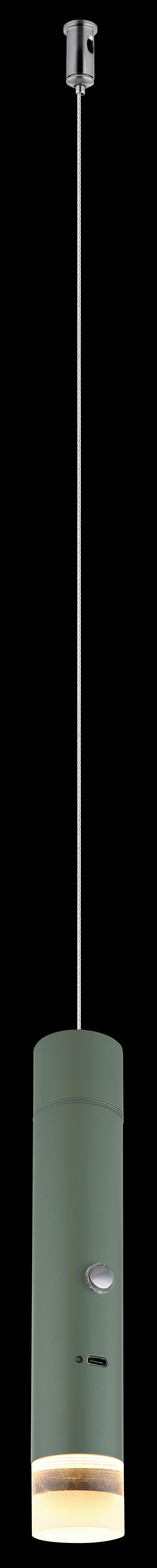 LAMPA WISZĄCA LED 16060B PELO - jasnozielony/przejrzysty, Design, tworzywo sztuczne/metal (38/120cm) - Globo