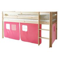 Spielbett Holz Malte ca. 90x200 cm Rosa - Pink/Naturfarben, Natur, Holz (90/200cm) - MID.YOU
