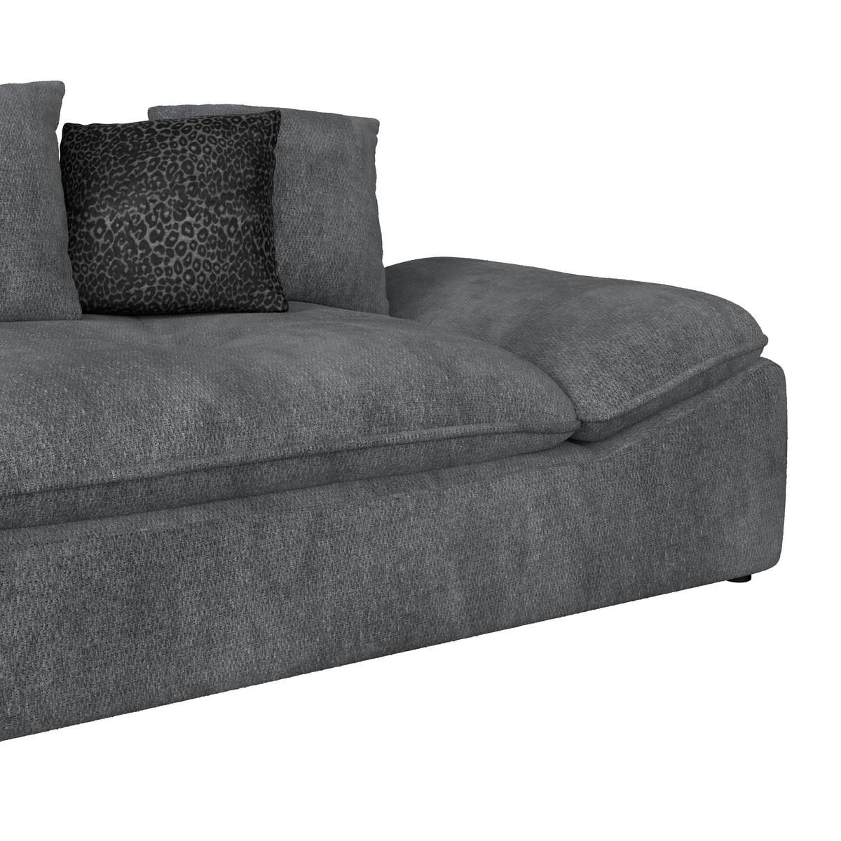 CANAPEA BIGSOFA DIUN - antracit/negru, Trend, textil (310/76-90/124cm) - Luca Bessoni