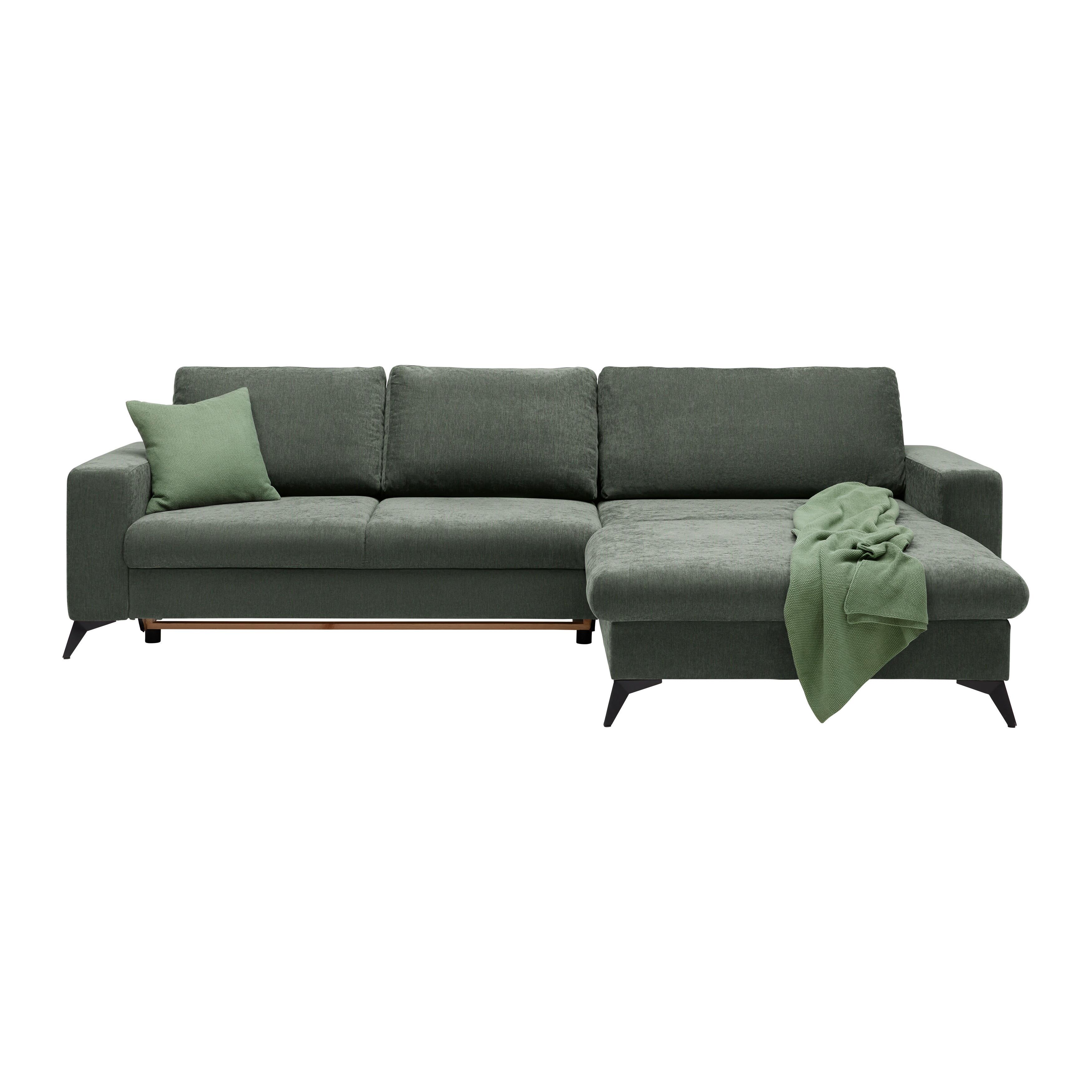 Ecksofa Sunny Graugrün - Graugrün, MODERN, Textil (290/87/178cm) - Mömax
