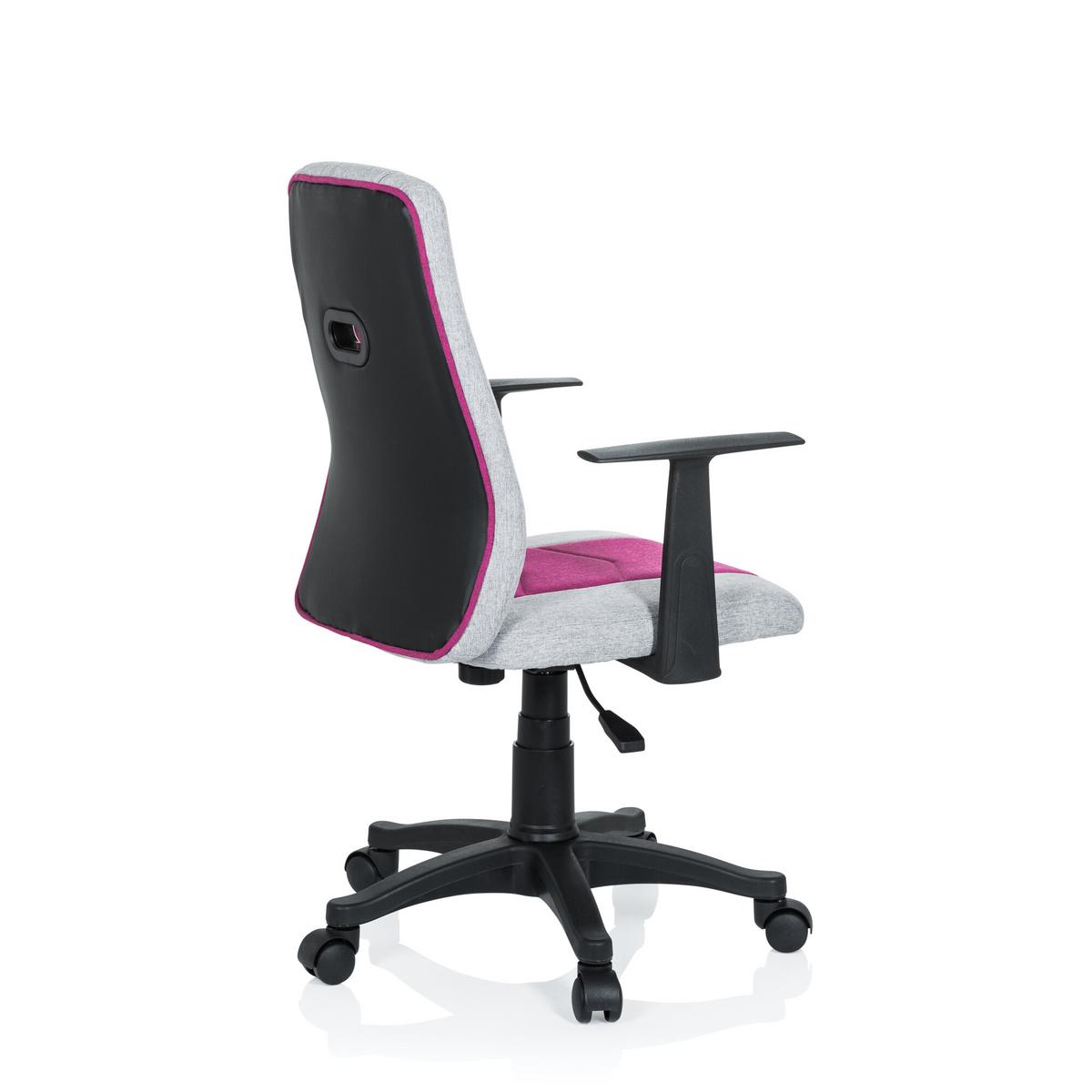 Mladinski Vrtljivi Stol Kiddy Extra, Siva, Roza - pink/siva, Basics, umetna masa (55/95-105/45cm) - MID.YOU