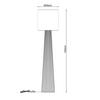 GOLVLAMPA MOZU - vit/brun, Modern, metall/papper (35/35/140cm) - Mömax