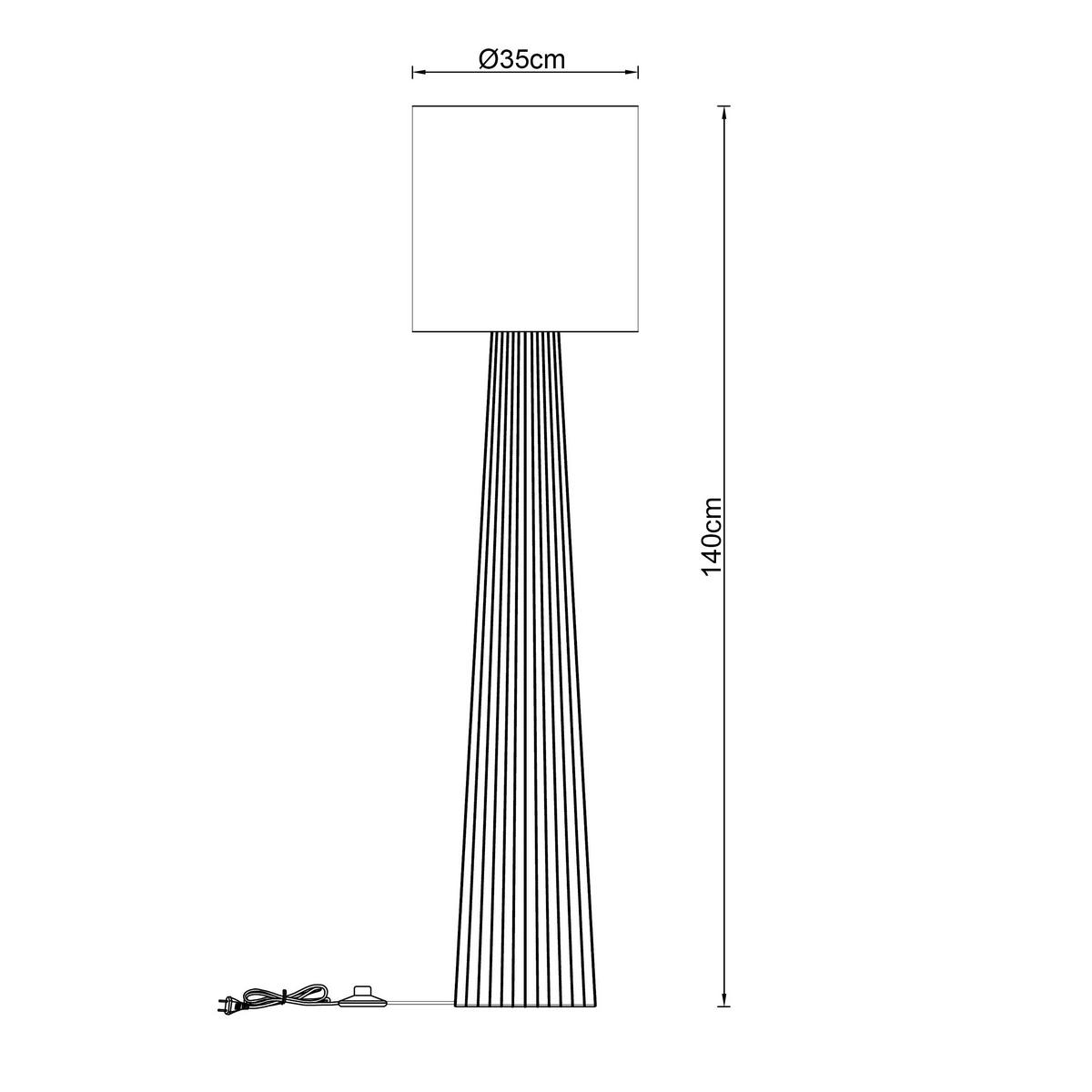 Lampadar Mozu - maro/alb, Modern, hârtie/metal (35/140cm) - Mömax
