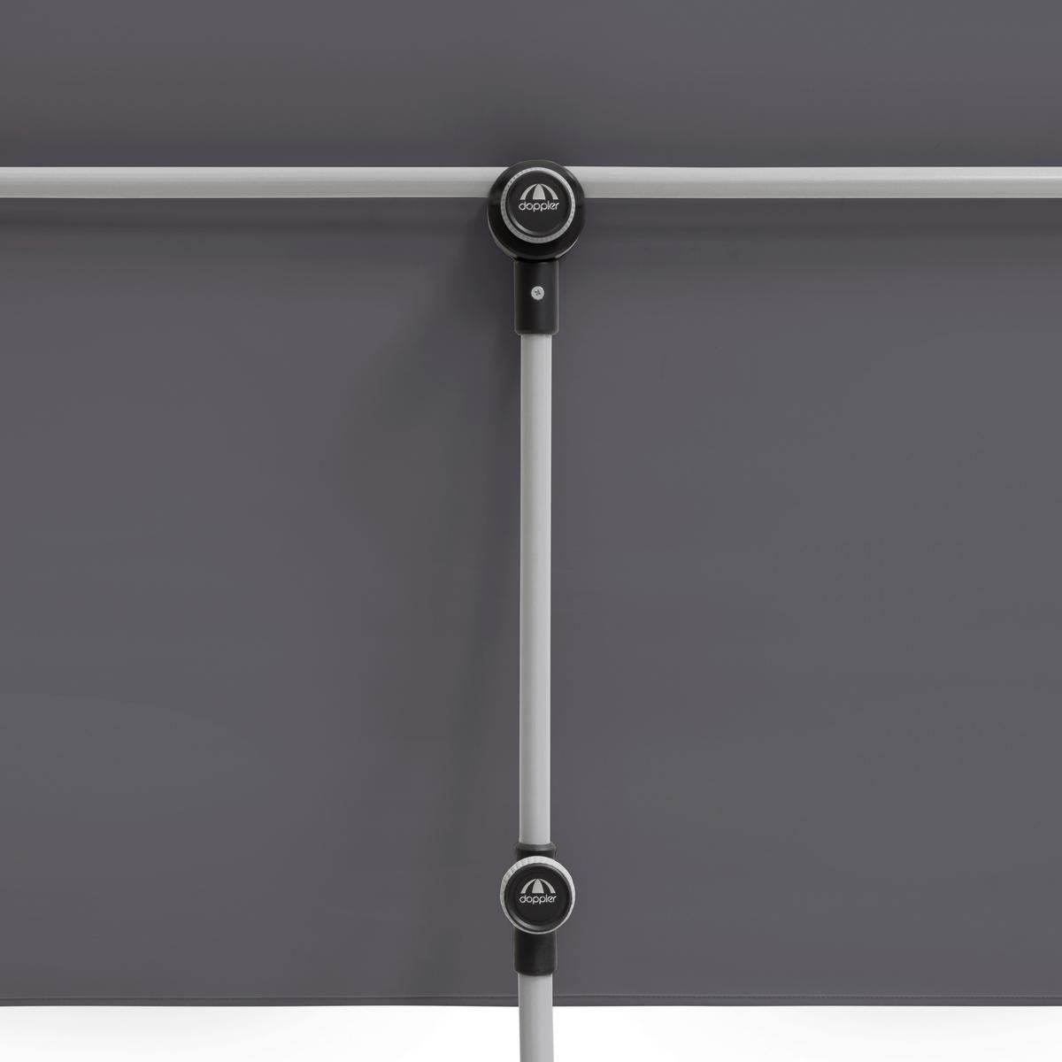 Sonnenschirm Active Balkonblende ca. 130x180cm - Anthrazit/Alufarben, Design, Textil/Metall (130/180cm) - KNIRPS