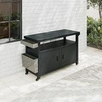 Outdoorküche Robert Anthrazit - Anthrazit/Schwarz, MODERN, Kunststoff/Metall (137/88/55cm) - Mömax