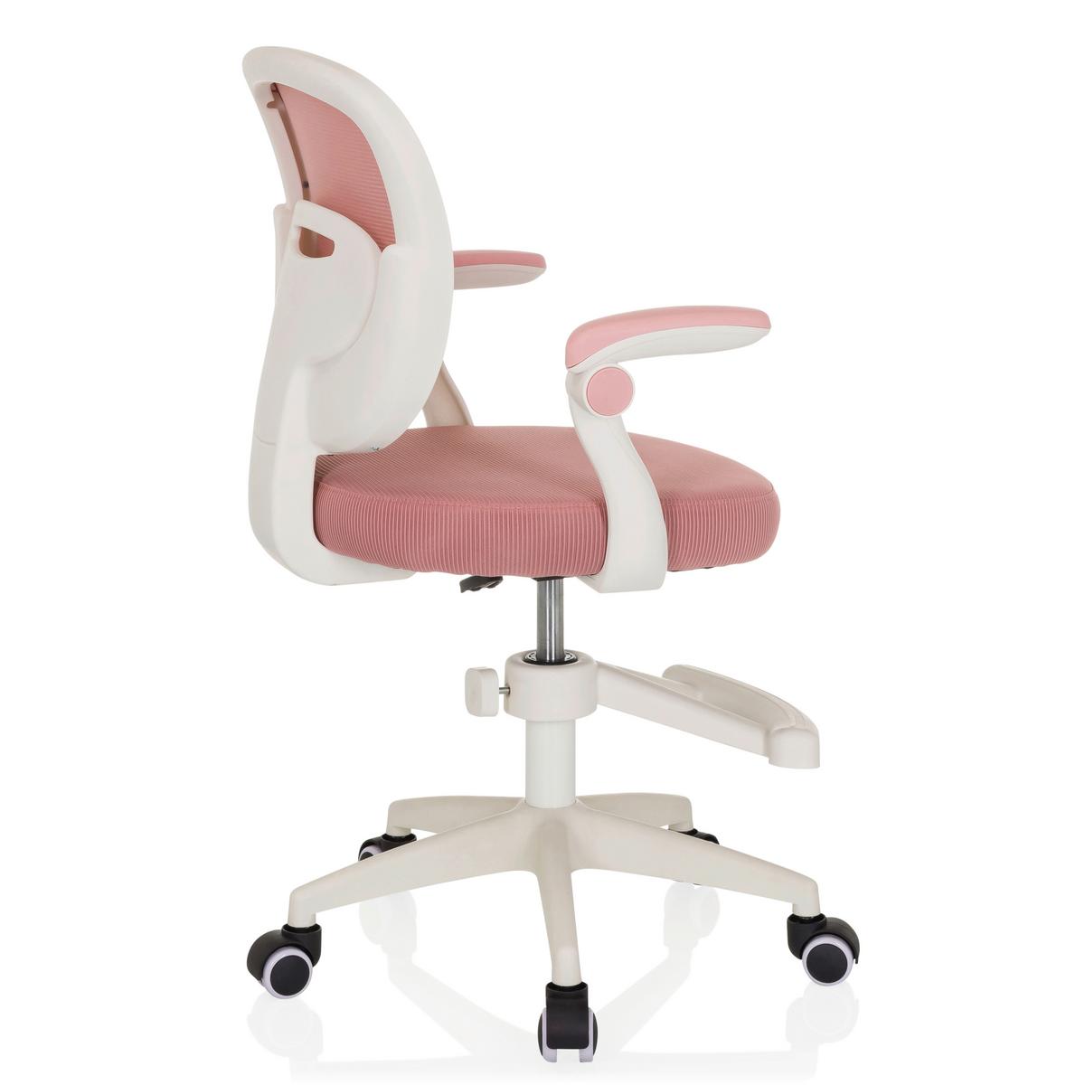 Mladinski Vrtljivi Stol Kiddy Smart, Roza - roza/bela, Moderno, umetna masa/tekstil (61/84-97/55cm) - MID.YOU