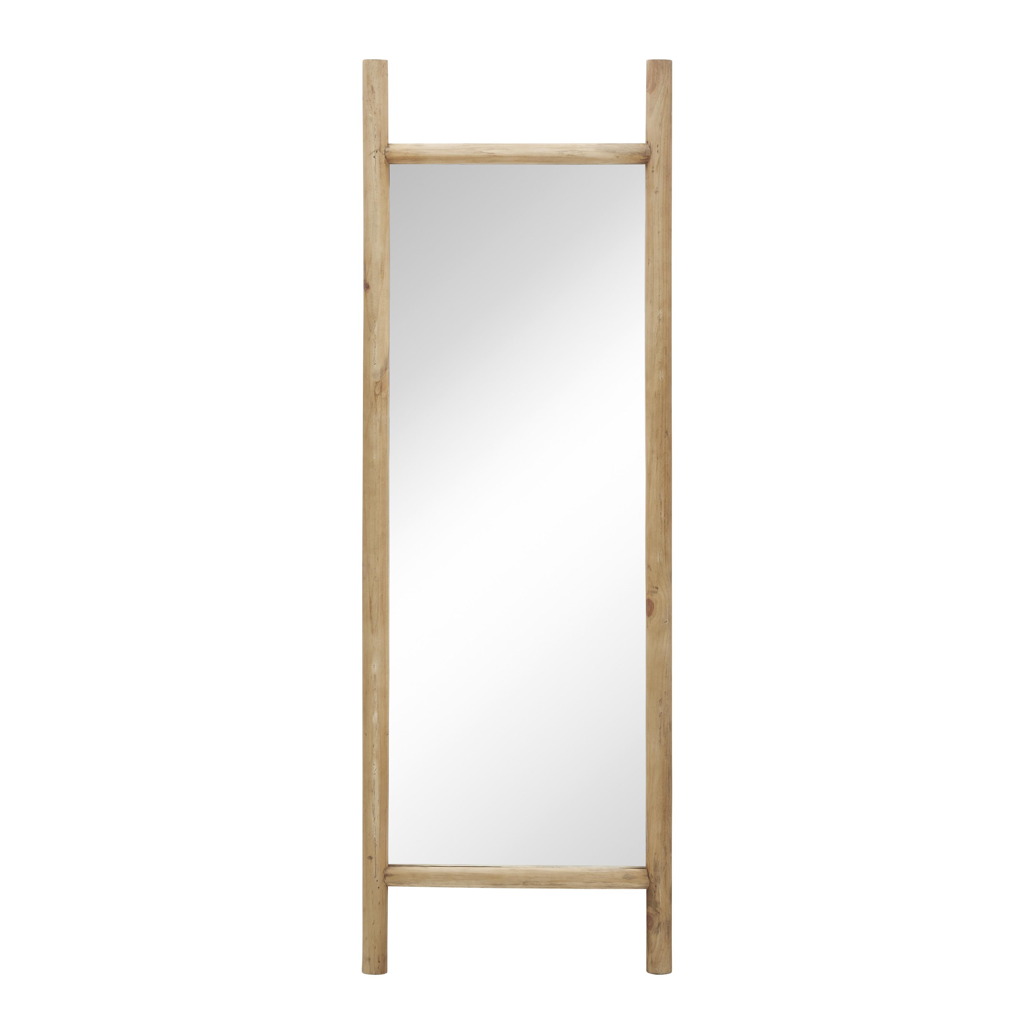Spiegel Jasmin ca. 57x170 cm Tannenholz massiv - Naturfarben, MODERN, Glas/Holz (57/170/5cm) - Bessagi Home