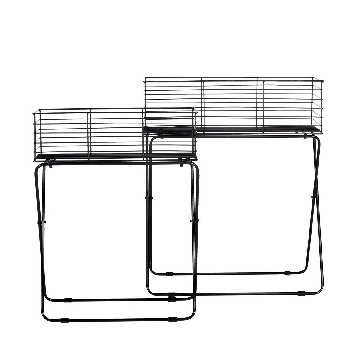 Növénytartó Black Times - fekete, Basics, fém (50/64/24cm) - Modern Living