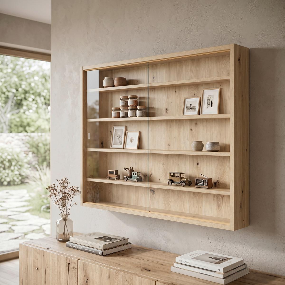 Wandregal Artisario ca. 80x60 cm Eiche Artisan - Eiche Artisan, Basics, Holzwerkstoff (80/60/9,5cm) - MID.YOU