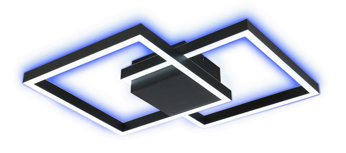 LAMPA SUFITOWA LED JAYDEN - czarny, Modern, tworzywo sztuczne/metal (74/51/9cm) - Bessagi Home