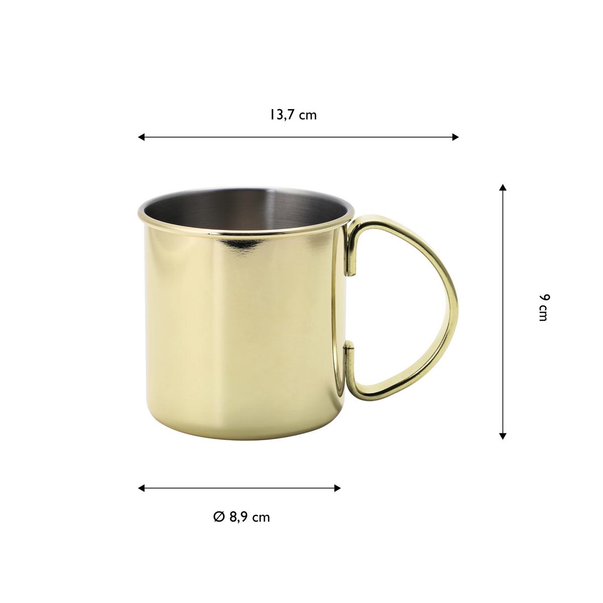 Set Lončkov Echtwerk, Zlata, 2 Kos - zlate barve, Basics, kovina (13,7/8,9/9cm) - Echtwerk
