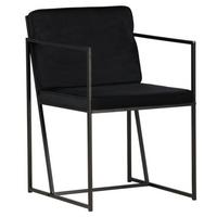 Stuhl Reichmond Schwarz/Grau - Schwarz/Grau, MODERN, Textil/Metall (52/82/55cm) - Livetastic