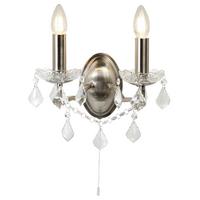 Falilámpa Paris 8732-2ss - ezüstszínű/átlátszó, Design, üveg/fém (32/27cm)