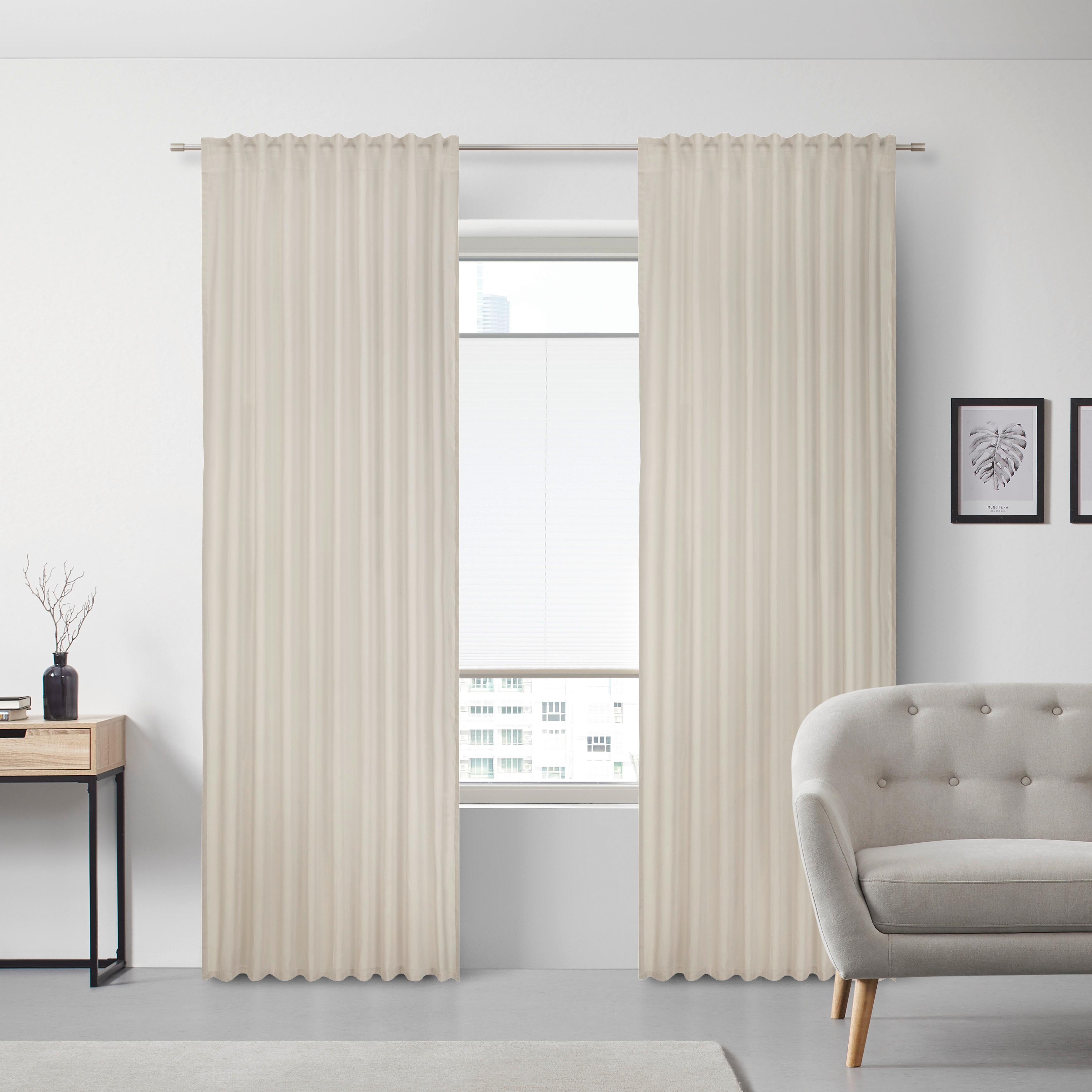 GARDINLÄNGD BIO-LUISE 2 STK. - beige, Natur, textil (140/255-267cm) - ecoTree