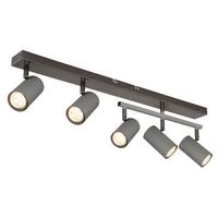 Strahler Robby Grau/Schwarzchrom max. 35 Watt - Schwarzchrom/Grau, Design, Metall (70/35/17cm) - Globo