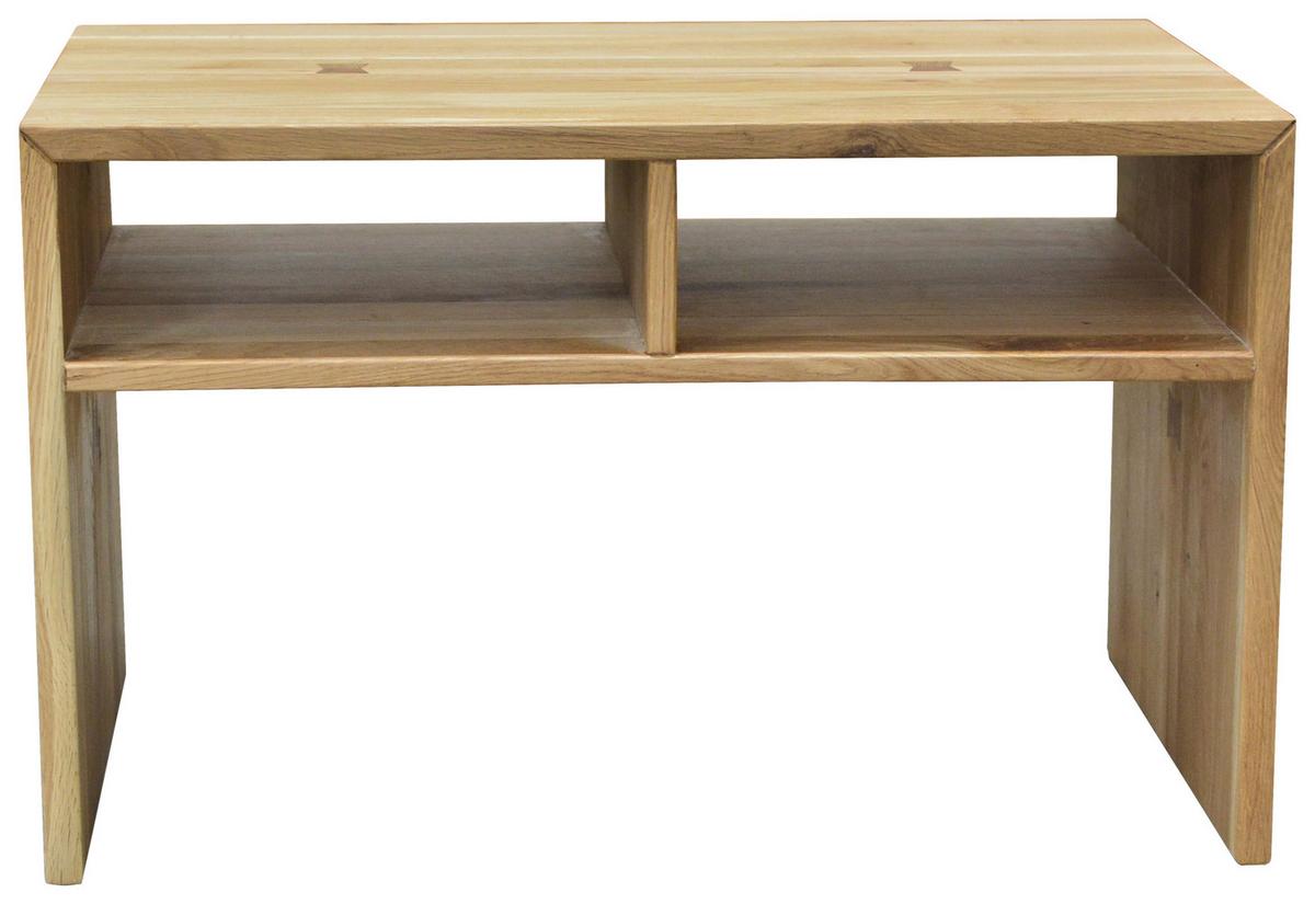 STOLIK BOCZNY RUSTICO - kolor dębowy, Natur, drewno (25/65/40cm) - Linea Natura