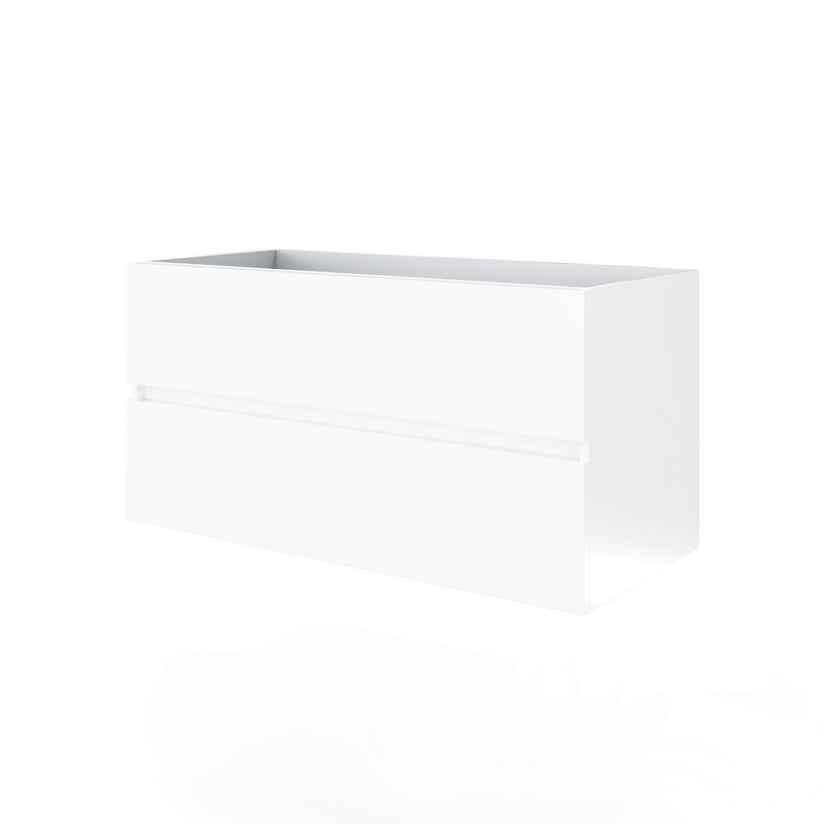 Element Ispod Umivaonika Easy - bijela visoki sjaj/antracit, Moderno, drvni materijal (100/51/46cm)