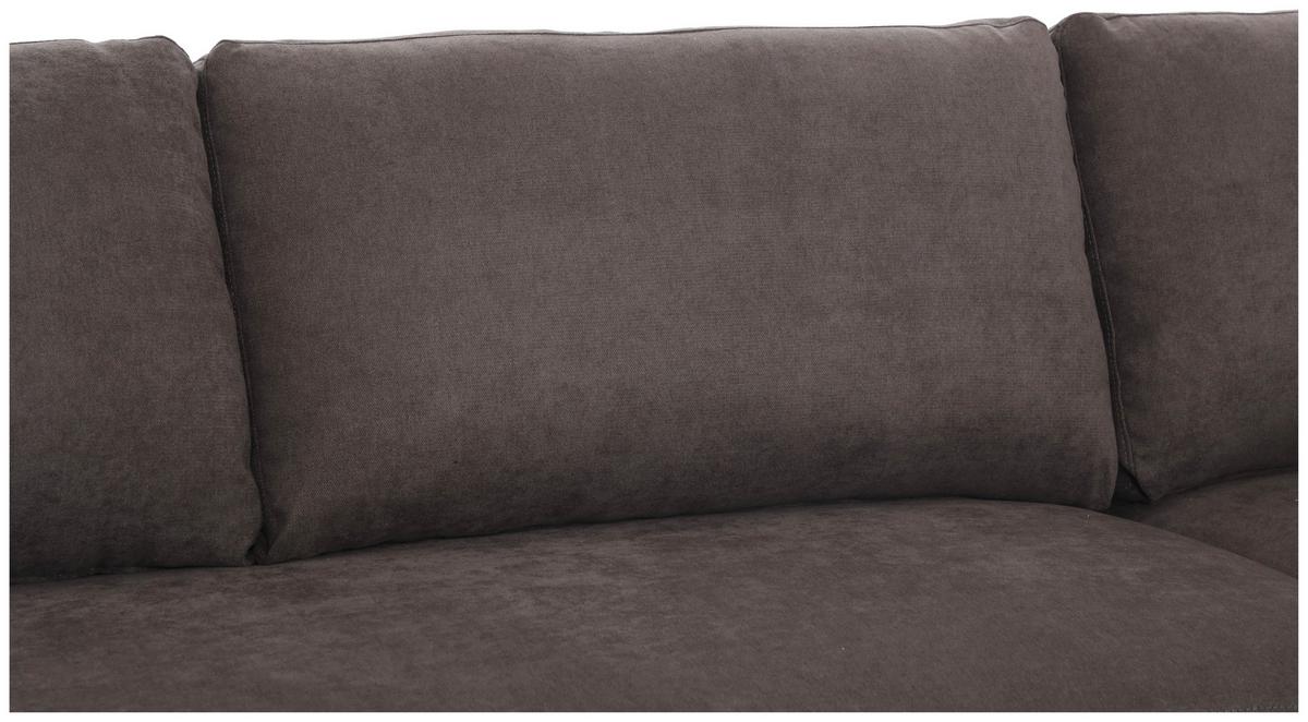 NAROŻNIK BRISTOL - szary/brązowy, Basics, tkanina/drewno (210/278cm) - MID.YOU
