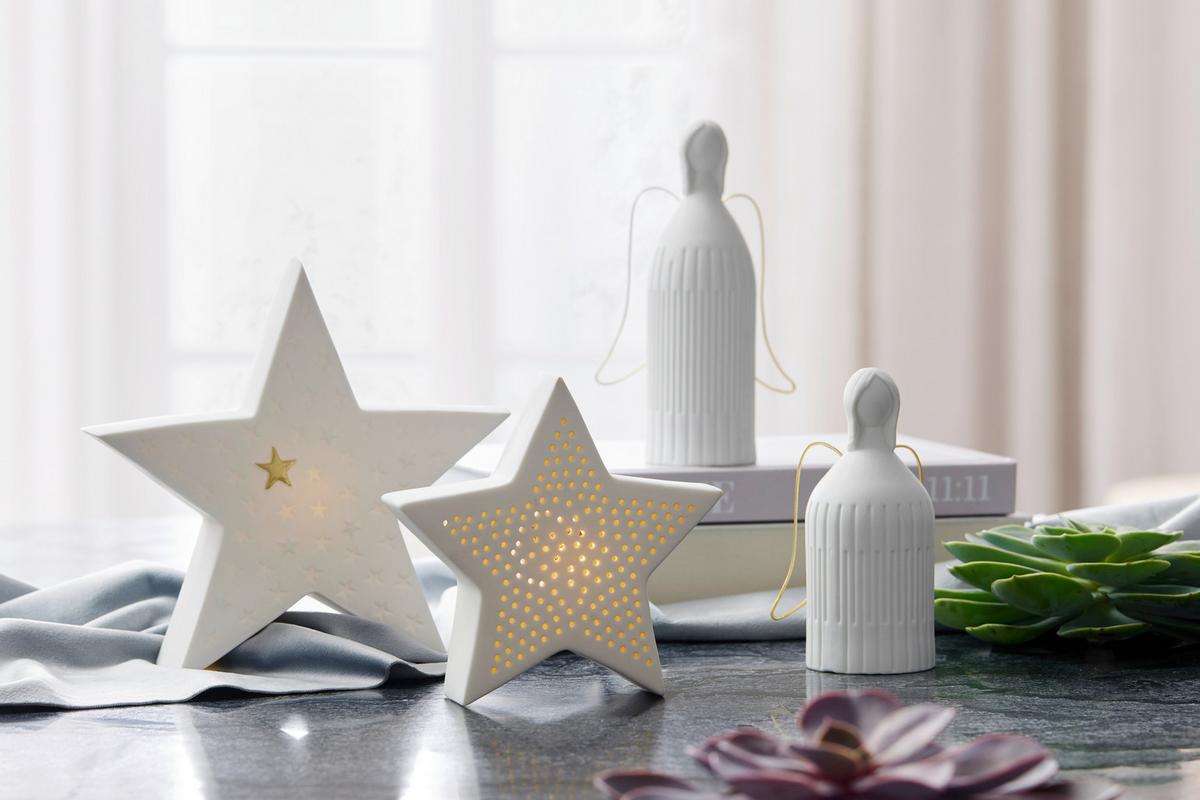 Dekorativni Anđeo Mary -Paz- - bijela, Konvencionalno, keramika (5/15cm) - Modern Living