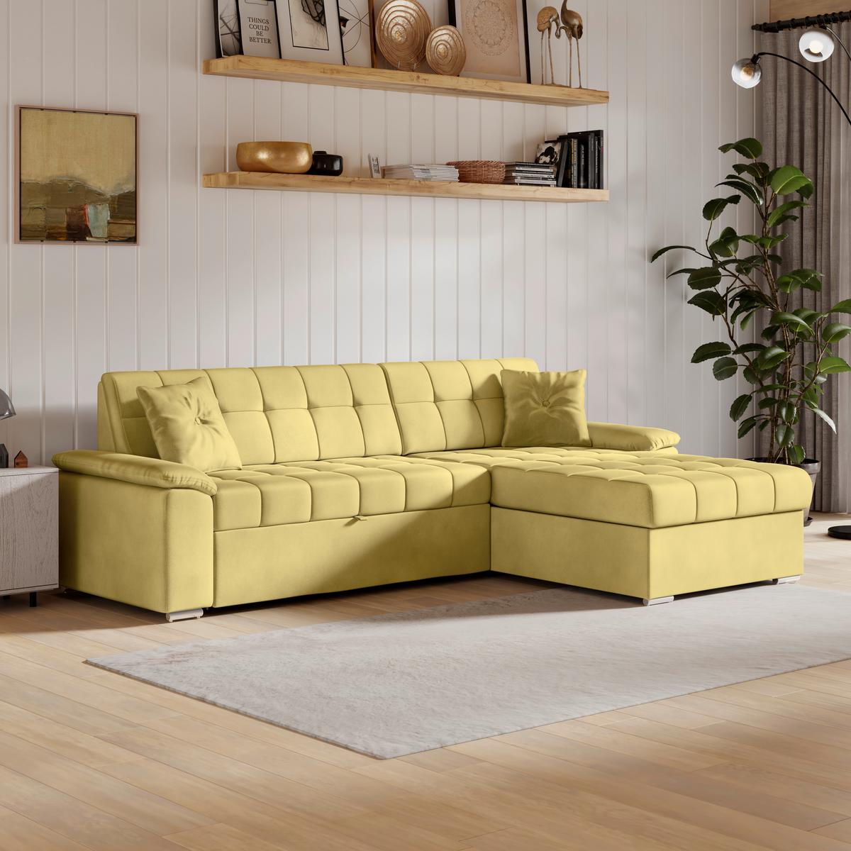 Coltar BALI - galben muștar, Trend, textil (257/167cm) - Modern Living