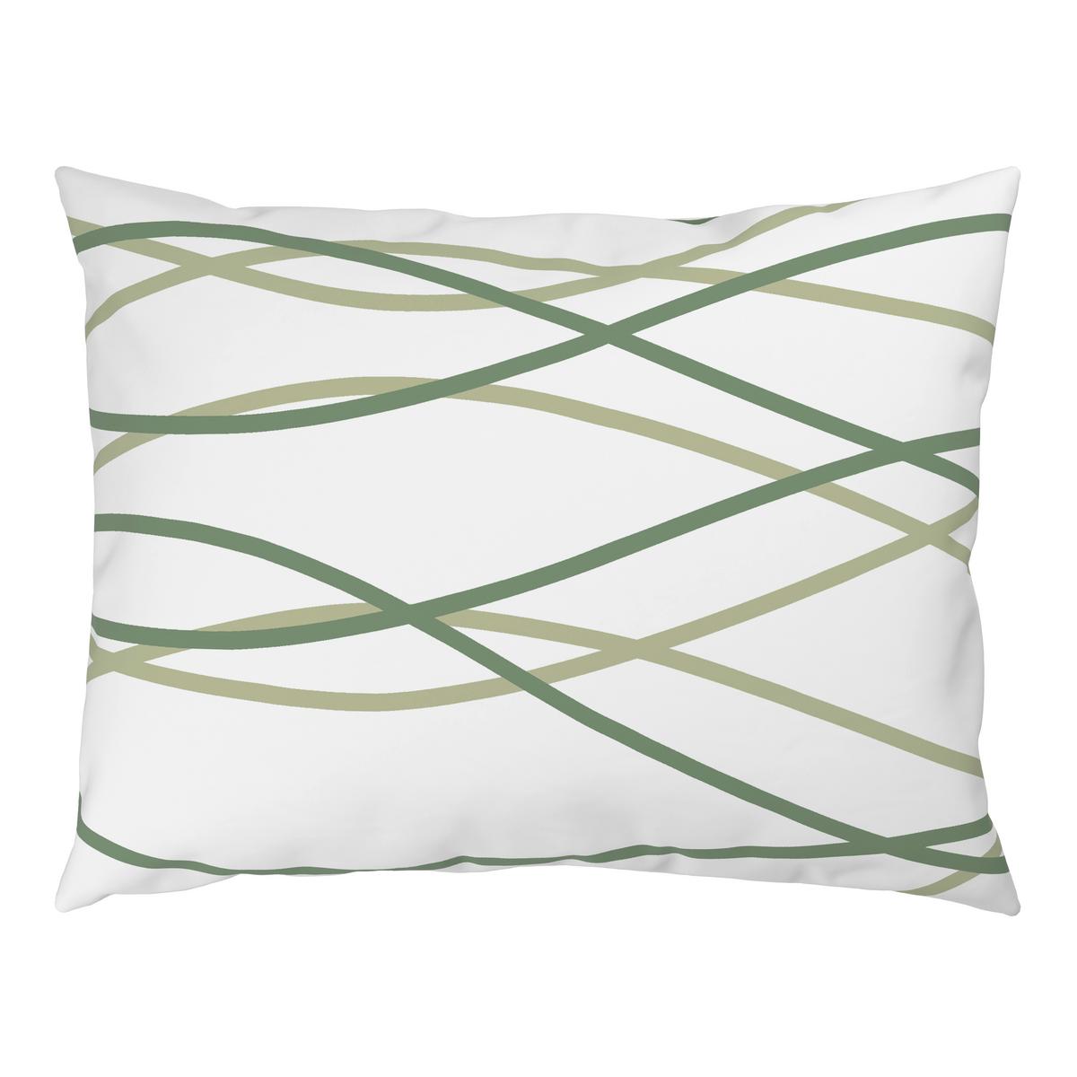 Bettwäsche Welle XXL Weiß/Hellgrün ca. 200x220cm - Weiß/Hellgrün, MODERN, Textil (200/220cm) - Mömax