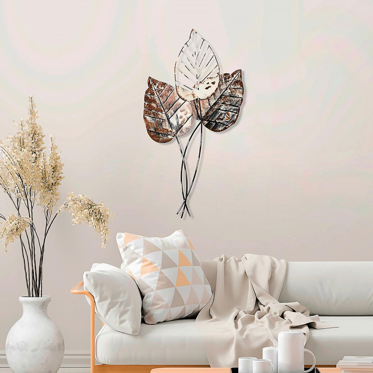 OBRAZ METALOWY FALL 1 - czarny/brązowy, Basics, metal (45/85cm)