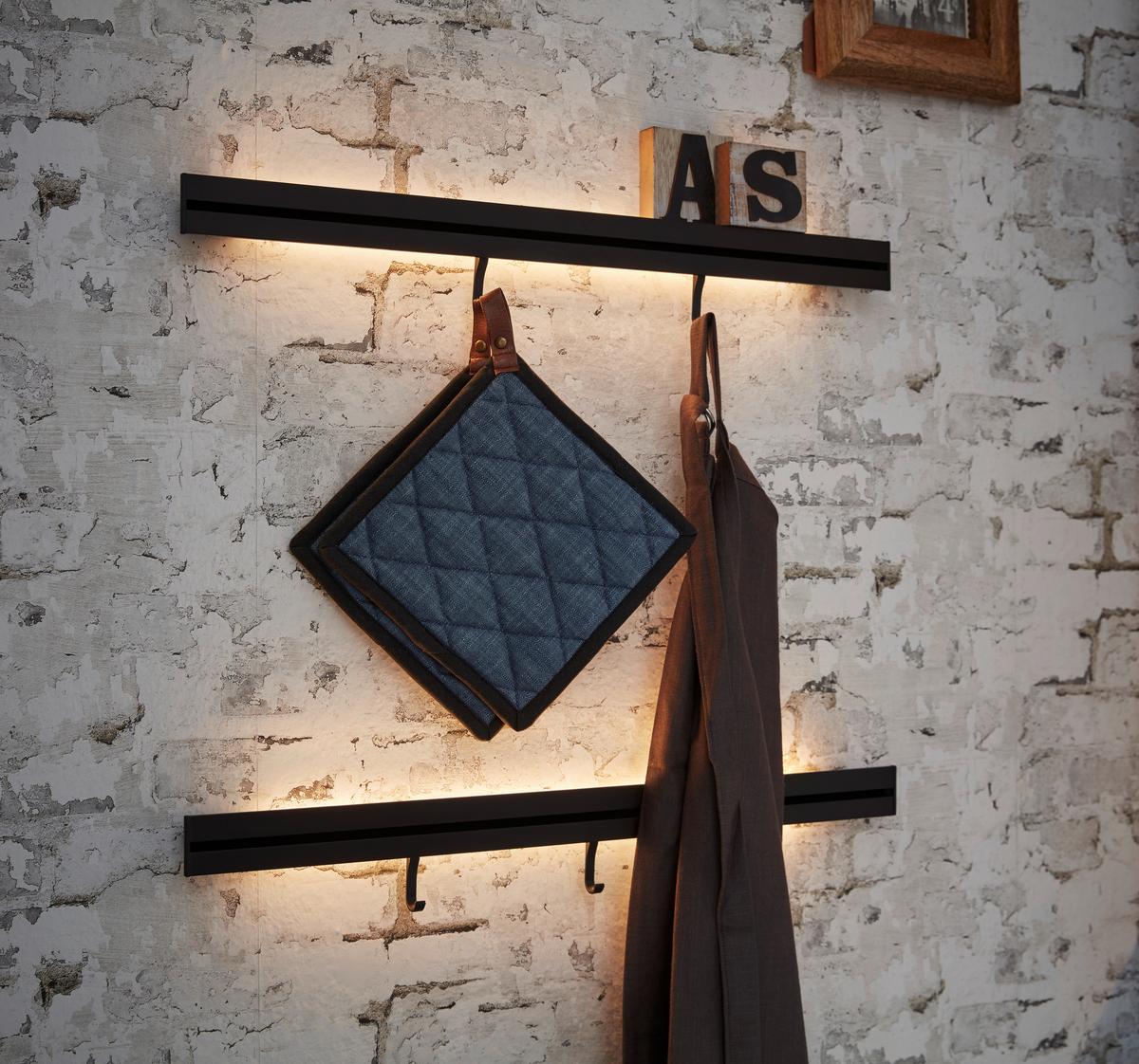Planungsküche Sylt Schwarz - Schwarz, ROMANTIK / LANDHAUS (125/290cm) - Nobilia