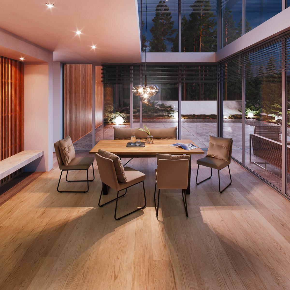 Bancă BONO - gri, Modern, lemn/metal (140/92/63cm) - Bessagi Home