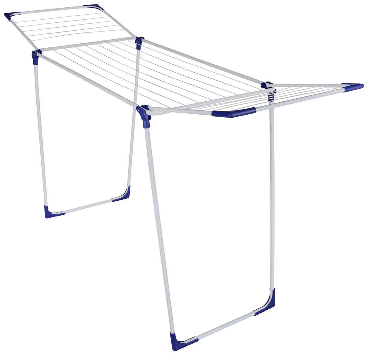 Standtrockner Leifheit-Classic 180 Solid Weiß/Blau - Blau/Weiß, KONVENTIONELL, Kunststoff/Metall (105/55,5/65cm) - Leifheit