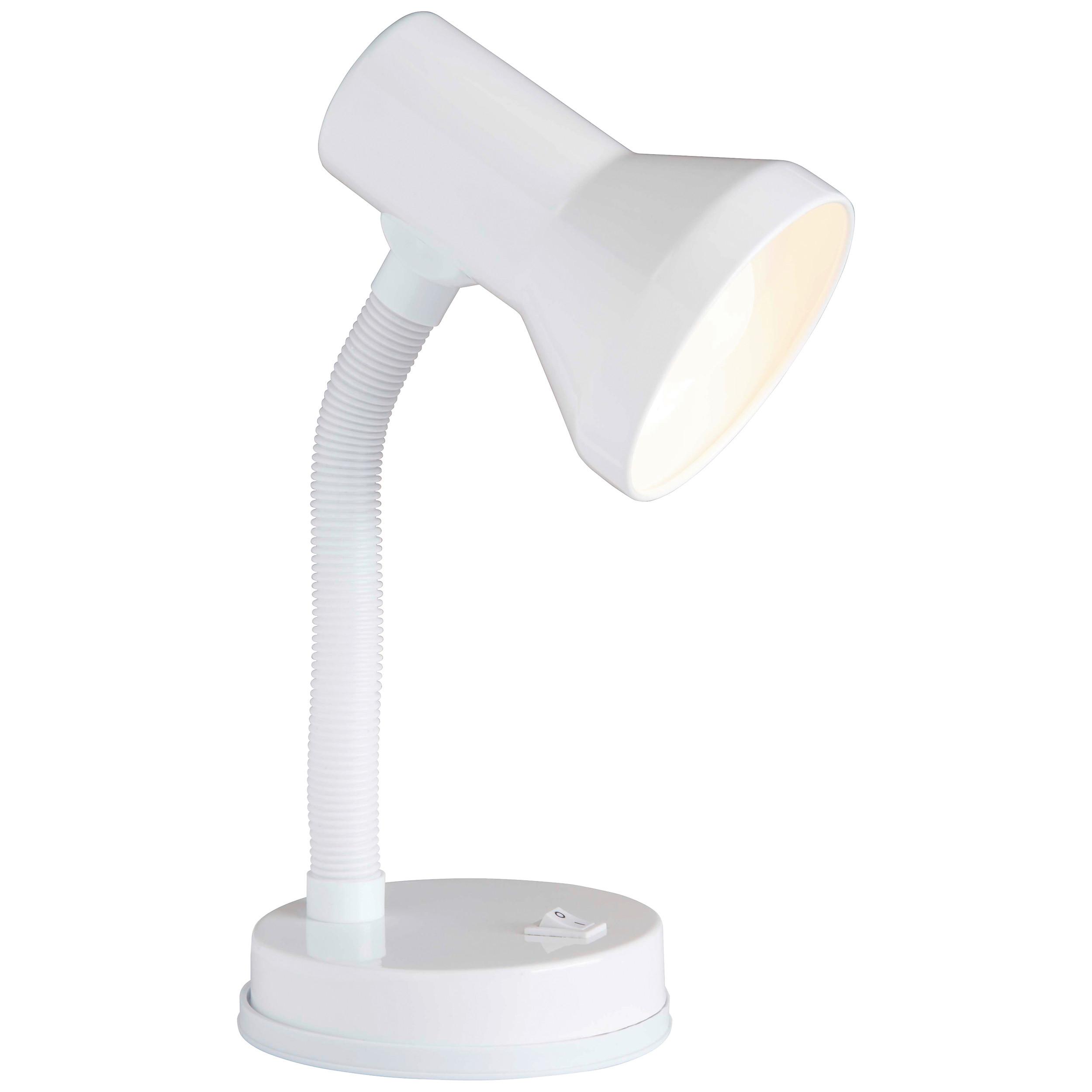 Tischleuchte Junior Weiß max. 28 Watt - Weiß, Basics, Kunststoff/Metall (13/30cm) - Brilliant